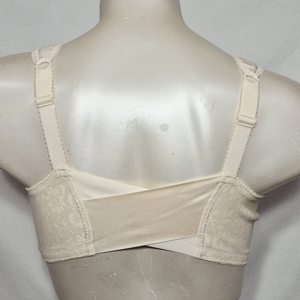 42DD Playtex 4695 18 Hour Comfort Strap Front Close Bra Light Beige NWOT‎